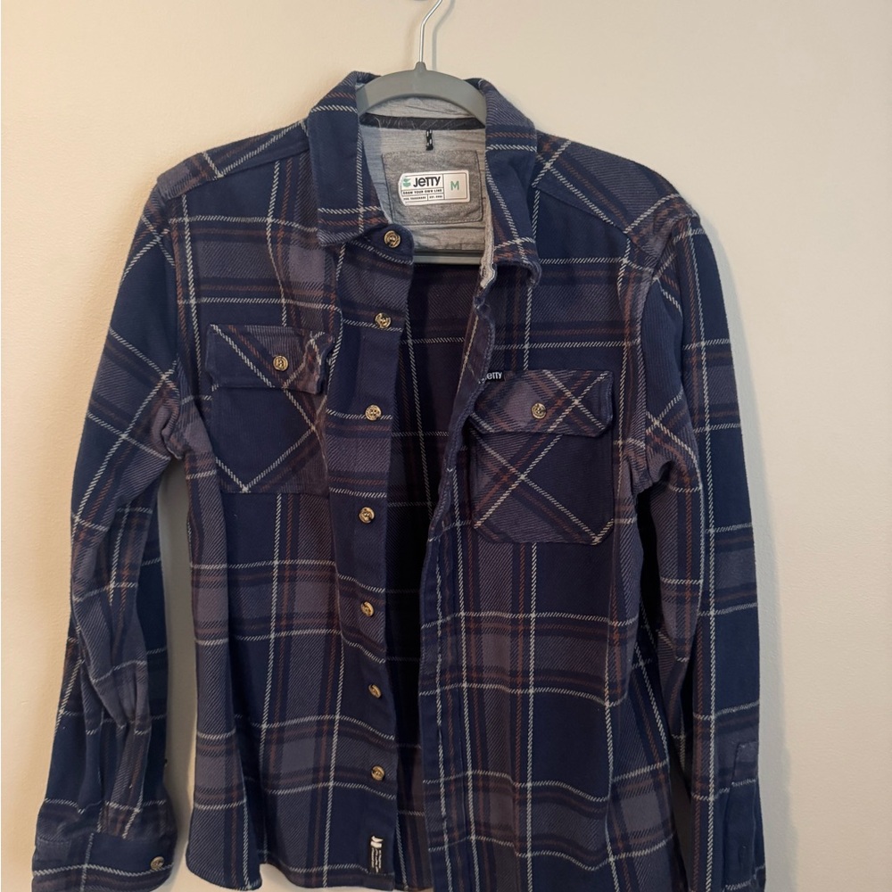 Jetty Men's Blue Plaid Button-Down Shirt